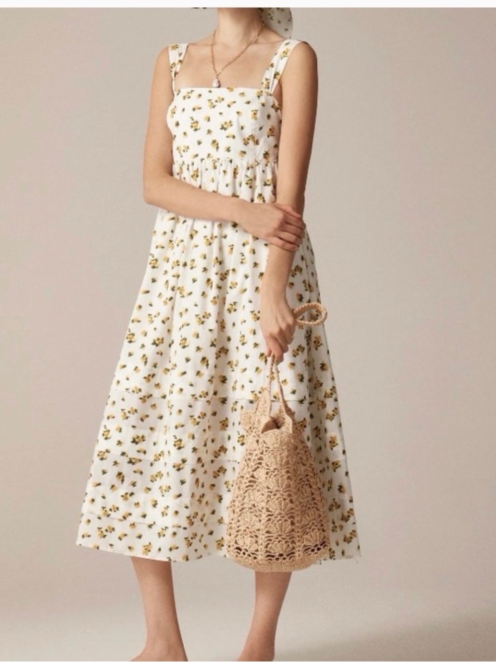 J Crew Squareneck Midi Dress
Budding Rose Print
Size 6 Petite Womens - Picture 1 of 6